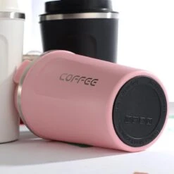 Koffiebeker To Go | Lekvrije Thermosbeker | Thermosfles | RVS Reisbeker | Dubbelwandige Travel Mug | 350 Ml | Roze -Beste Bestek Winkel 1200x1200 1191
