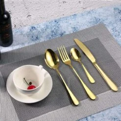 Bestekset 24-delig Goudkleurig - Bestek Voor 6 Personen - Tafelbestek Inclusief Bestekcassette -Beste Bestek Winkel 1200x1200 129