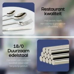 Nevana Bestekset - 24 Delig - 18/10 Edelstaal - Bestek - Lepels, Messen, Vorken -Beste Bestek Winkel 1200x1200 148