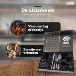 LaCardia Bestekset Glans Zwart – 24-delig Bestek – 6 Persoons – Bestek Zwart Voor 6 Personen -Beste Bestek Winkel 1200x1200 179