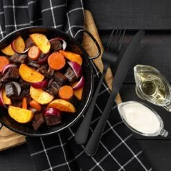 Strex Bestekset 6 Persoons - Zwart - 36-delig - Roestvrij Staal - Lepels, Messen, Vorken En Steakmessen - Hoogwaardige Kwaliteit 18 Strex Bestekset 6 Persoons - Zwart - 36-delig - Roestvrij Staal - Lepels, Messen, Vorken En Steakmessen - Hoogwaardige Kwaliteit -Beste Bestek Winkel 1200x1200 187