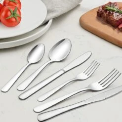 Perow 6 Persoons Bestekset – 36 Delig – 18/10 Edelstaal – Lepels, Messen, Vorken & Steakmessen – Vaatwasserbestendig – Zilver - Serviessets -Beste Bestek Winkel 1200x1200 190