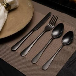 OEC Kitchen Bestekset 36-delig - Zwart - 6 Persoons - Steakmessen - Messen - Vorken - Lepels - RVS -Beste Bestek Winkel 1200x1200 200