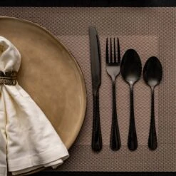 OEC Kitchen Bestekset 36-delig - Zwart - 6 Persoons - Steakmessen - Messen - Vorken - Lepels - RVS -Beste Bestek Winkel 1200x1200 202