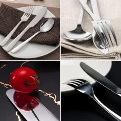 Deleca 8 Persoons Bestekset (48-delig) - Lepels, Messen, Vorken & Steakmessen - Vaatwasserbestendig - Zilver / RVS -Beste Bestek Winkel 1200x1200 222