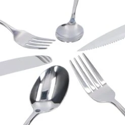 Deleca 8 Persoons Bestekset (48-delig) - Lepels, Messen, Vorken & Steakmessen - Vaatwasserbestendig - Zilver / RVS -Beste Bestek Winkel 1200x1200 225