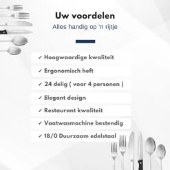 Veluw Bestekset 4 Persoons - Barcelona Bestekset 24 Delig - RVS 18/0 -Beste Bestek Winkel 1200x1200 236