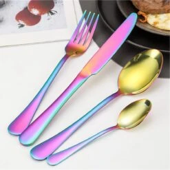 Merkloos Melili Bestekset-Bestek Set 24-delig-6 Persoons Bestekset-tafelmes-tafelvork-soeplepel-dessertlepel-roestvrijstalen Bestekset-multi Kleur -Beste Bestek Winkel 1200x1200 249