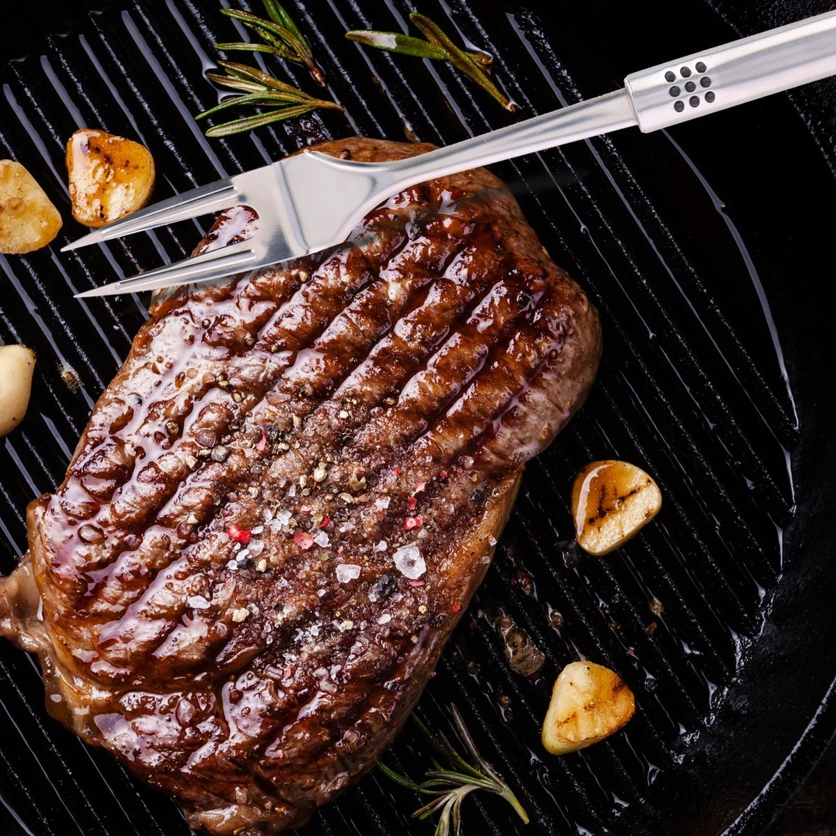 Vleesvork 32,5 Cm Van RVS - Keukengerei - Kookgerei - Tweetandige Vork 5 Vleesvork 32,5 Cm Van RVS - Keukengerei - Kookgerei - Tweetandige Vork - Afbeelding 3