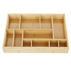 Merkloos Decopatent® Bestekbak - Lade Organizer - Besteklade - Bamboe - Hout - Bestek Bak Organizer Houder Voor Keukenla - Bestekcassette -Beste Bestek Winkel 1200x1200 371