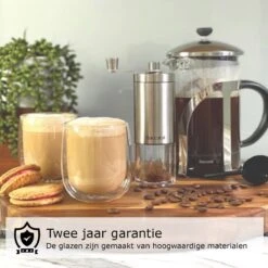 Luxe Dubbelwandige Koffieglazen - Cappuccino Glazen - Dubbelwandige Theeglazen - 350 ML - 4 Stuks -Beste Bestek Winkel 1200x1200 439