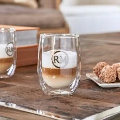 Riviera Maison Dubbelwandig Theeglas, Koffieglas Met RM Logo - Love RM Double Wall Glass - Transparant - Glas - Maat M - 250 Ml -Beste Bestek Winkel 1200x1200 458