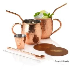Luxe Moscow Mule Beker Set – Cocktail Set - Inclusief 2 Heerlijke Mule Recepten - Luxe Cadeau Man Vrouw - 500ml – Qwality -Beste Bestek Winkel 1200x1200 484