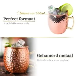 Sybra Moscow Mule Bekers - Cocktail Glazen - Set Van 2 Met RVS Rietjes -Beste Bestek Winkel 1200x1200 491