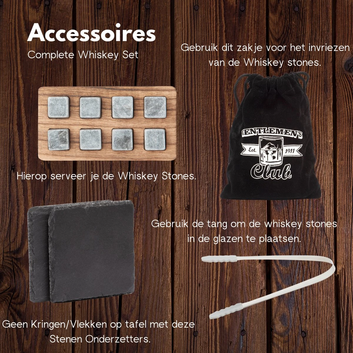 Whiskey Set - Incl. 2 Whiskey Glazen, 8 Whiskey Stones, 2 Onderzetters, Fluwelen Opbergzak, Opbergbox - Whisky Geschenkdoos - Glas - Herbruikbare IJsblokjes - Whiskey Stenen Voor Glazen - Peaky Blinders - Cadeau Voor Man & Vrouw 4 Whiskey Set - Incl. 2 Whiskey Glazen, 8 Whiskey Stones, 2 Onderzetters, Fluwelen Opbergzak, Opbergbox - Whisky Geschenkdoos - Glas - Herbruikbare IJsblokjes - Whiskey Stenen Voor Glazen - Peaky Blinders - Cadeau Voor Man & Vrouw - Afbeelding 2