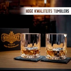 Whisiskey Klassieke Tumbler Whiskey Glazen - 2 Tumbler Glazen - Whiskey Glazen Set - Waterglazen - Drinkglazen - 345 Ml Glas - Peaky Blinders - Cadeau Voor Man & Vrouw -Beste Bestek Winkel 1200x1200 539