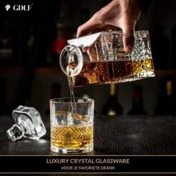 Kristal Superior Whiskey Glazen Set In Luxe Geschenkdoos By GDLF® - Whiskey Set - Hoogwaardig 100% Lood-Vrij Kristal - Made In Europa - Luxe Waterglazen - Gin Tonic Glazen - Cocktailglazen - Likeurglazen - Whisky Glazen - Cadeau Voor Man & Vrouw -Beste Bestek Winkel 1200x1200 564