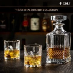 Kristal Superior Whiskey Glazen Set In Luxe Geschenkdoos By GDLF® - Whiskey Set - Hoogwaardig 100% Lood-Vrij Kristal - Made In Europa - Luxe Waterglazen - Gin Tonic Glazen - Cocktailglazen - Likeurglazen - Whisky Glazen - Cadeau Voor Man & Vrouw -Beste Bestek Winkel 1200x1200 568