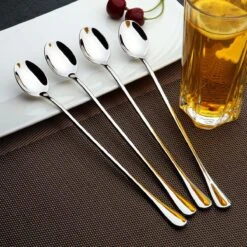 Somstyle Lange Lepels Set 19.5 CM Geschikt Voor Dessert, Latte Macchiato, Yoghurt, Cocktail Of Koffie - 6 Stuks - RVS - Zilver -Beste Bestek Winkel 1200x1200 57