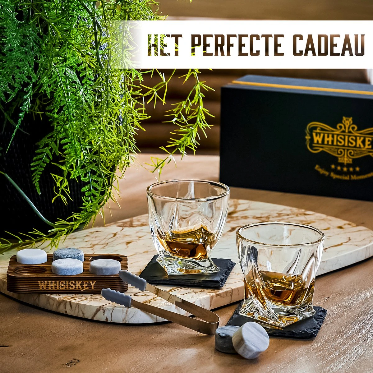 Whisiskey Luxe Whiskey Rocks Set - Whiskey Stones - 6 Stuks - IJstang - Herbruikbare IJsblokjes - Graniet Whiskey Stenen Voor Glazen - Accessoires - IJklontjes Steen - Drank Koeler - Cadeau Voor Man & Vrouw 6 Whisiskey Luxe Whiskey Rocks Set - Whiskey Stones - 6 Stuks - IJstang - Herbruikbare IJsblokjes - Graniet Whiskey Stenen Voor Glazen - Accessoires - IJklontjes Steen - Drank Koeler - Cadeau Voor Man & Vrouw - Afbeelding 4