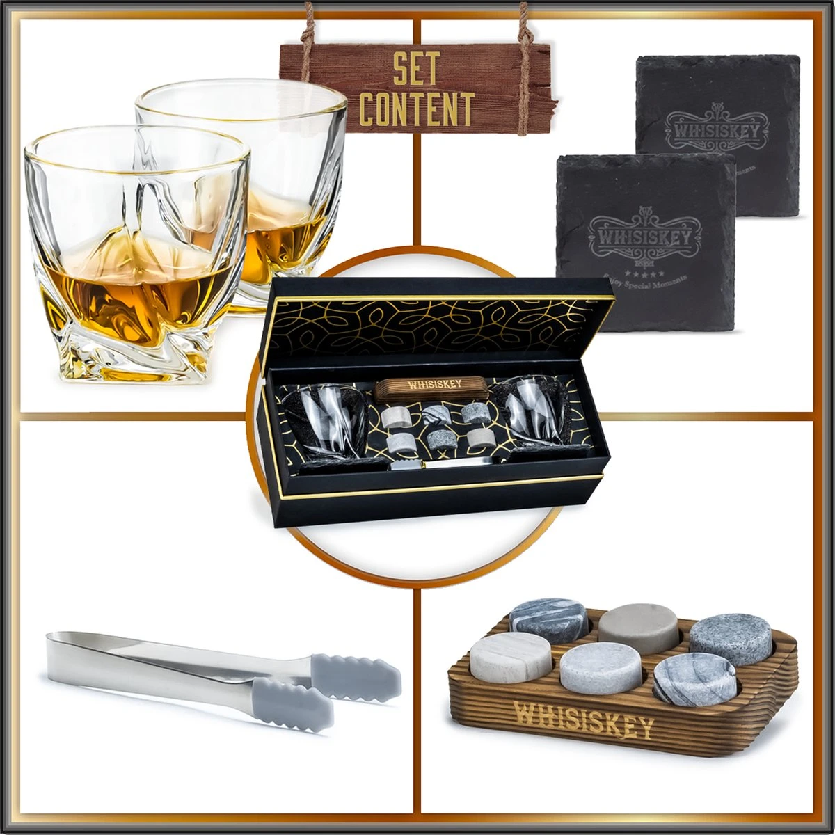 Whisiskey Luxe Whiskey Rocks Set - Whiskey Stones - 6 Stuks - IJstang - Herbruikbare IJsblokjes - Graniet Whiskey Stenen Voor Glazen - Accessoires - IJklontjes Steen - Drank Koeler - Cadeau Voor Man & Vrouw 8 Whisiskey Luxe Whiskey Rocks Set - Whiskey Stones - 6 Stuks - IJstang - Herbruikbare IJsblokjes - Graniet Whiskey Stenen Voor Glazen - Accessoires - IJklontjes Steen - Drank Koeler - Cadeau Voor Man & Vrouw - Afbeelding 6