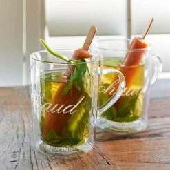 Riviera Maison Dubbelwandig Theeglas, Koffieglas Met Tekst - C'est Chaud Mug - Transparant - Glas 270 Ml - 1 Stuk -Beste Bestek Winkel 1200x1200 638