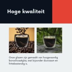 Powarkleen® - 250ml Set Met 6 Dubbelwandige Theeglazen - Theeglazen - Koffieglazen -Beste Bestek Winkel 1200x1200 643