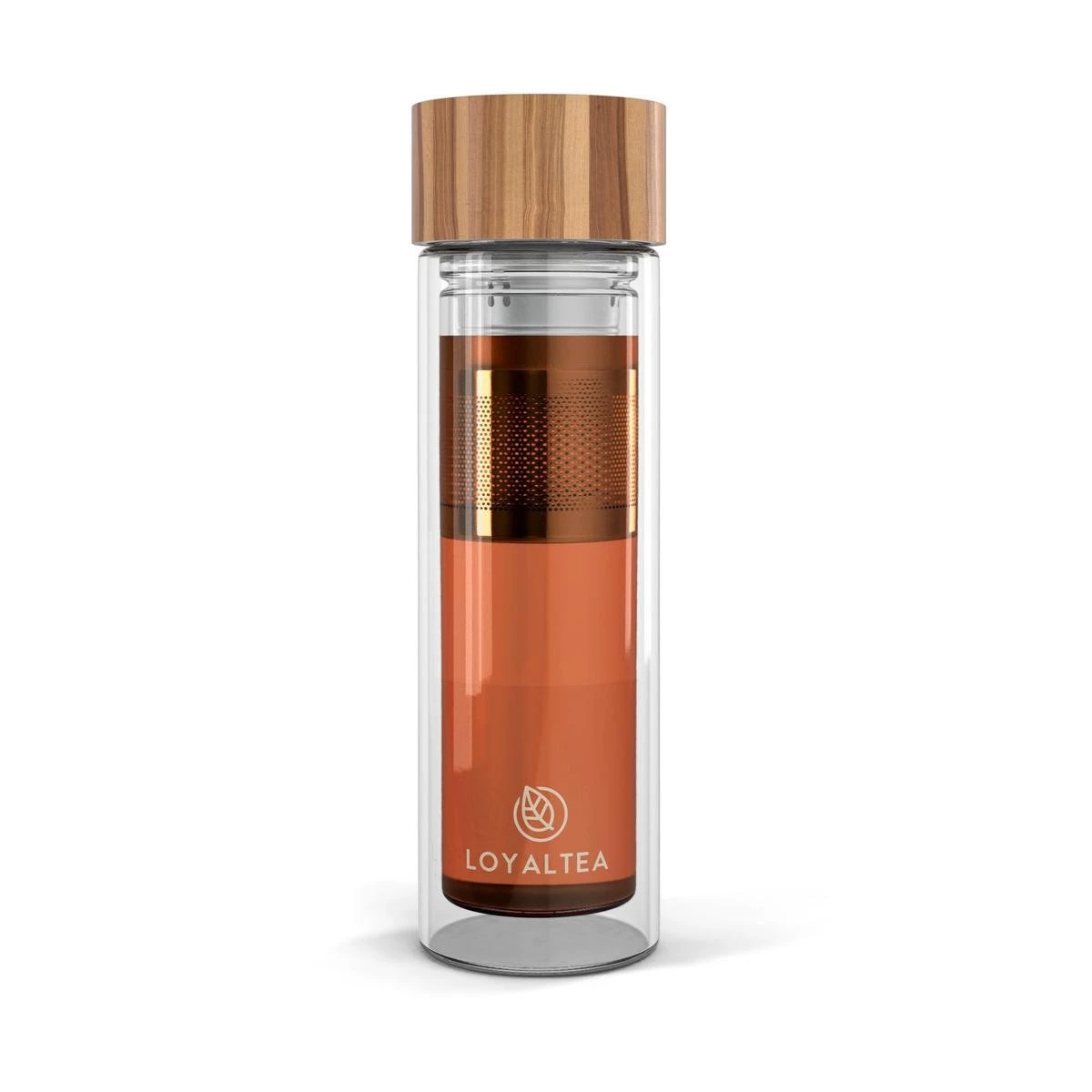 LoyalTea - Theeglas Met Filter - 350 Ml - Bamboo - Theeglazen 4 LoyalTea - Theeglas Met Filter - 350 Ml - Bamboo - Theeglazen - Afbeelding 2