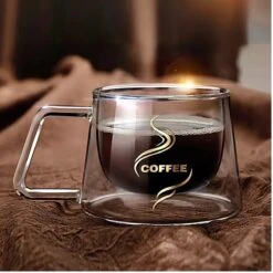 Dubbel Glas Koffie/thee Kop - 150ML - Geïsoleerde Koffie/thee Kop - Dubbel Glas - Koffie Kopjes - Koffie Kop - Dubbel Wandig Glas - Glazen Beker - Glazen Kopjes - Glazen Kop - Koffie Mok - Thee Glas -Beste Bestek Winkel 1200x1200 720