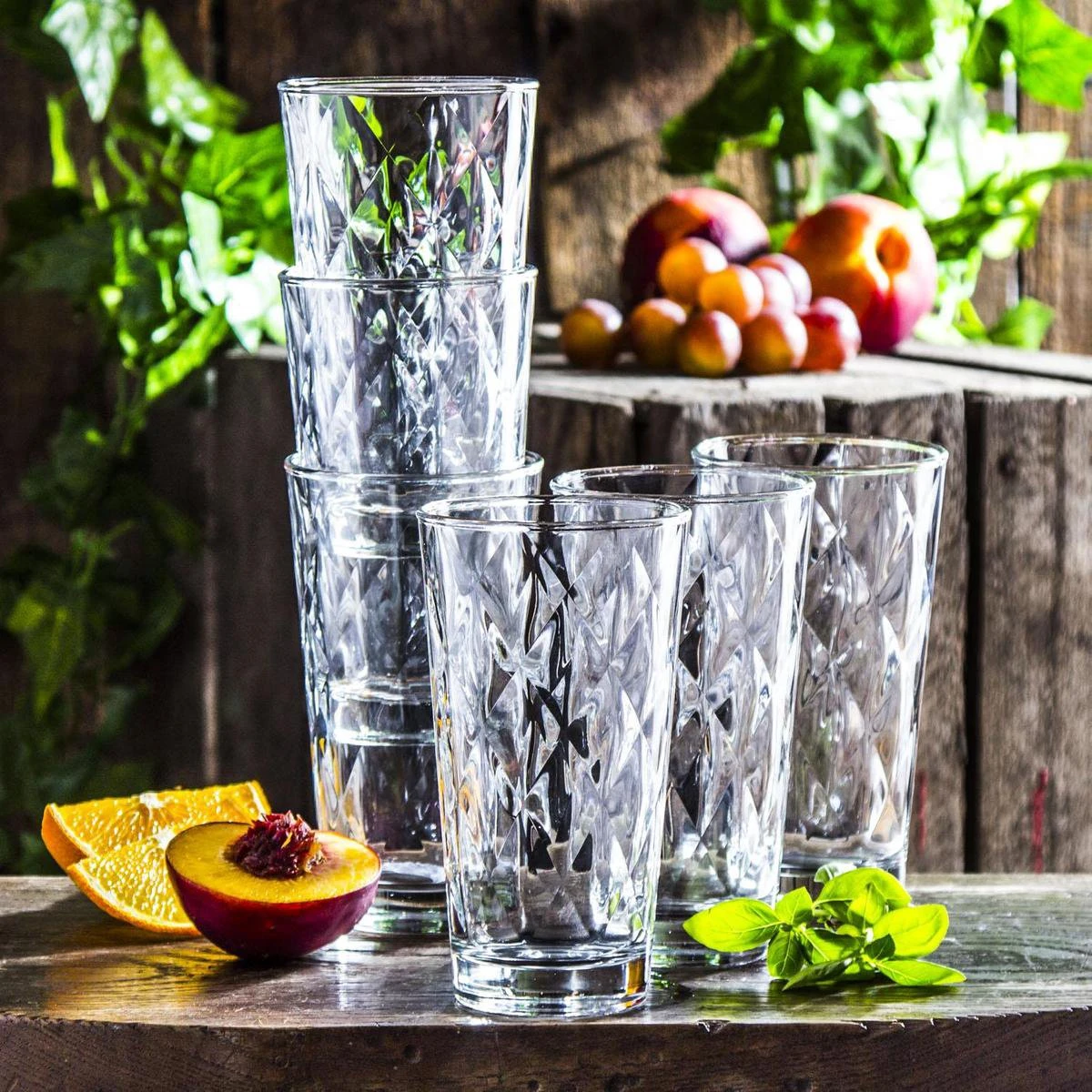 Bormioli Rocco Kaleido Longdrinkglas 37 Cl - Set-6 4 Bormioli Rocco Kaleido Longdrinkglas 37 Cl - Set-6 - Afbeelding 2