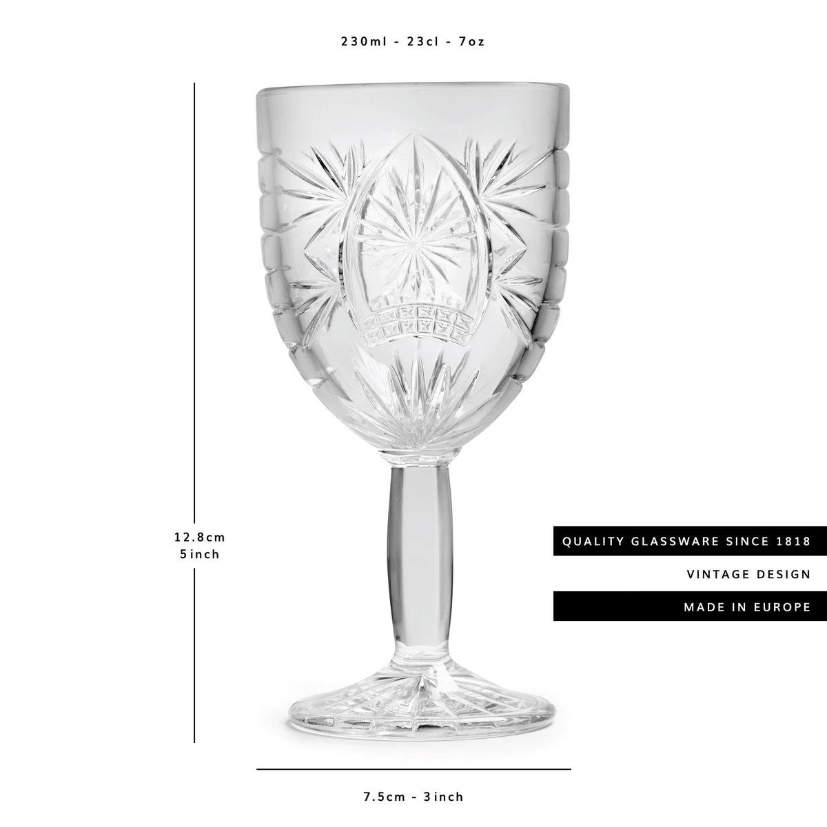 Libbey Wijnglas Atik - 230 Ml / 23 Cl - 6 Stuks - Ster Motief - Vaatwasserbestendig - Hoge Kwaliteit 6 Libbey Wijnglas Atik - 230 Ml / 23 Cl - 6 Stuks - Ster Motief - Vaatwasserbestendig - Hoge Kwaliteit - Afbeelding 4