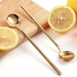 House Of Husk® Lange Theelepels Set - Latte Macchiato Lepels - Koffielepels - Theelepeltjes - RVS - 17cm - 6 Stuks - Goud -Beste Bestek Winkel 1200x1200 91