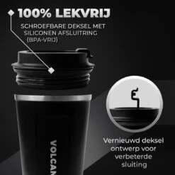 Volcan RVS Koffiebeker To Go - Thermosbeker - Theebeker - Coffee - Zwart -Beste Bestek Winkel 1200x1200 928