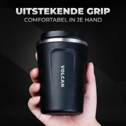 Volcan RVS Koffiebeker To Go - Thermosbeker - Theebeker - Coffee - Zwart -Beste Bestek Winkel 1200x1200 933