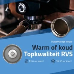 GOAT Outdoor RVS Koffiebeker To Go - Thermosbeker - Theebeker - Reisbeker - Lekvrij - 380ml - Zwart -Beste Bestek Winkel 1200x1200 961