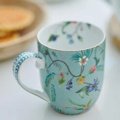 Pip Studio Jolie - Set 2 Tassen Flowers - Small 145ml - Mokken Klein - Bloemen - Groen -Beste Bestek Winkel 1200x1200 974