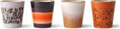 HKliving Ristretto 70`s Style Ceramic - Set Van 4