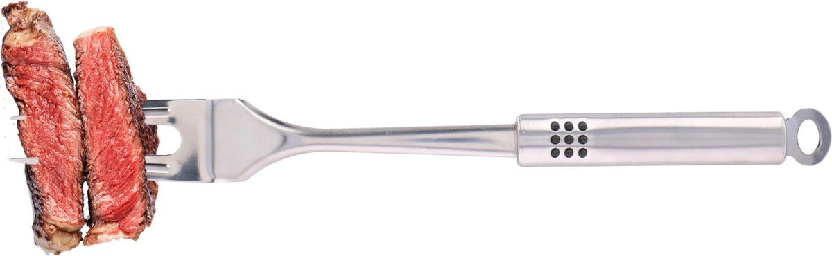 Vleesvork 32,5 Cm Van RVS - Keukengerei - Kookgerei - Tweetandige Vork 4 Vleesvork 32,5 Cm Van RVS - Keukengerei - Kookgerei - Tweetandige Vork - Afbeelding 2