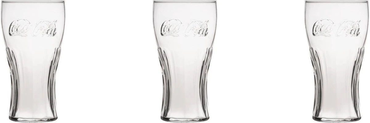 Coca-Cola Coca Cola Glazen 370 Ml - 3 Stuks 5 Coca-Cola Coca Cola Glazen 370 Ml - 3 Stuks - Afbeelding 3