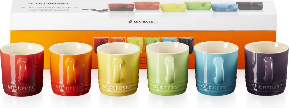 Le Creuset Espresso Kopjes Rainbow 100 Ml - 6 Stuks 5 Le Creuset Espresso Kopjes Rainbow 100 Ml - 6 Stuks - Afbeelding 3