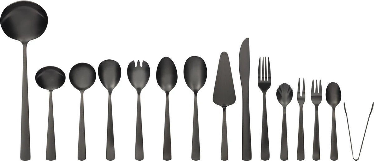Swiss Pro+ Bestekset In Koffer-72 Delig-12 Persoons-Zwitsers Kwaliteit-Complete Set-100% Roestvrijstaal- Zwart 21 Swiss Pro+ Bestekset In Koffer-72 Delig-12 Persoons-Zwitsers Kwaliteit-Complete Set-100% Roestvrijstaal- Zwart - Afbeelding 19