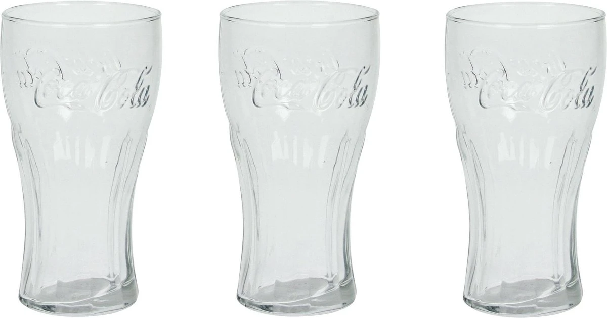 Coca-Cola Coca Cola Glazen 370 Ml - 3 Stuks 3 Coca-Cola Coca Cola Glazen 370 Ml - 3 Stuks