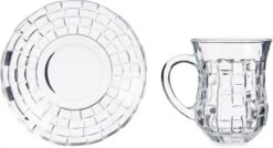Set Van 8x Stuks Marokkaanse Theeglazen Inclusief Schotel 125 Ml - Theekopjes/koffiekopjes Van Glas - Kop En Schotel Transparant -Beste Bestek Winkel 1200x649
