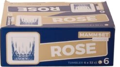 Mammoet Waterglas Rose 33 Cl Transparant 6 Stuk(s) -Beste Bestek Winkel 1200x673