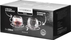 Affekdesign - Dubbelwandige Glazen Met Schotel & Lepel - 250 Ml - Set Van 2 - Koffieglazen - Theeglas - Cappuccino Glazen - Latte Macchiato Glazen - Glas -Beste Bestek Winkel 1200x683