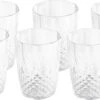 Merkloos 6x Stuks Herbruikbare Kunststof Drinkglazen/waterglazen 400 Ml Met Kristaleffect -Beste Bestek Winkel 1200x688