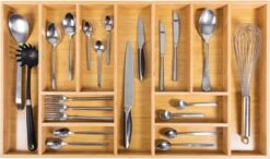 Grote Bestekbak Bamboe 81x47CM - Coninx Besteklade - Opbergbak - Duurzaam - Bamboe - Voor Laden Vanaf 47cm Diep -Beste Bestek Winkel 1200x711