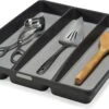Madesmart Bestekbak - Besteklade 3 Vakken - Antraciet -Beste Bestek Winkel 1200x730