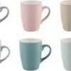 Tavola - Koffiemok - Met Oor - 300ml - Keramiek - Zachte Tinten - 6 Stuks -Beste Bestek Winkel 1200x745 1