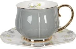 Clayre & Eef Kop En Schotel Set Van 6 250 Ml Meerkleurig Porselein Rond Bloemen Servies Cadeau Voor Haar Cappuccino -Beste Bestek Winkel 1200x772 4